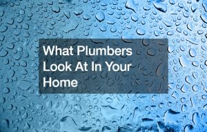 What Plumbers Look At In Your Home